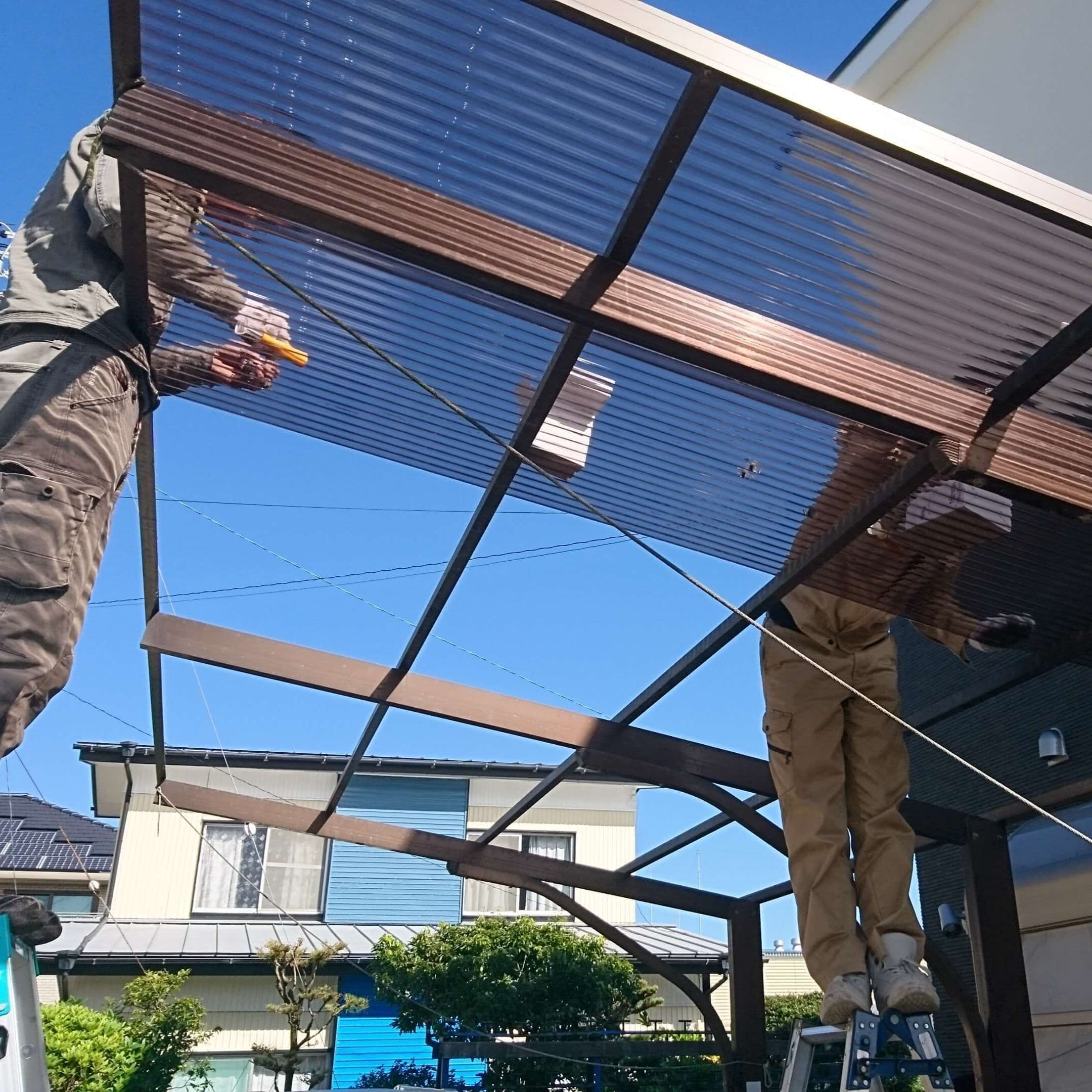 波板張替え いなべ市 | いなべ市でエクステリア工事ならイズ美