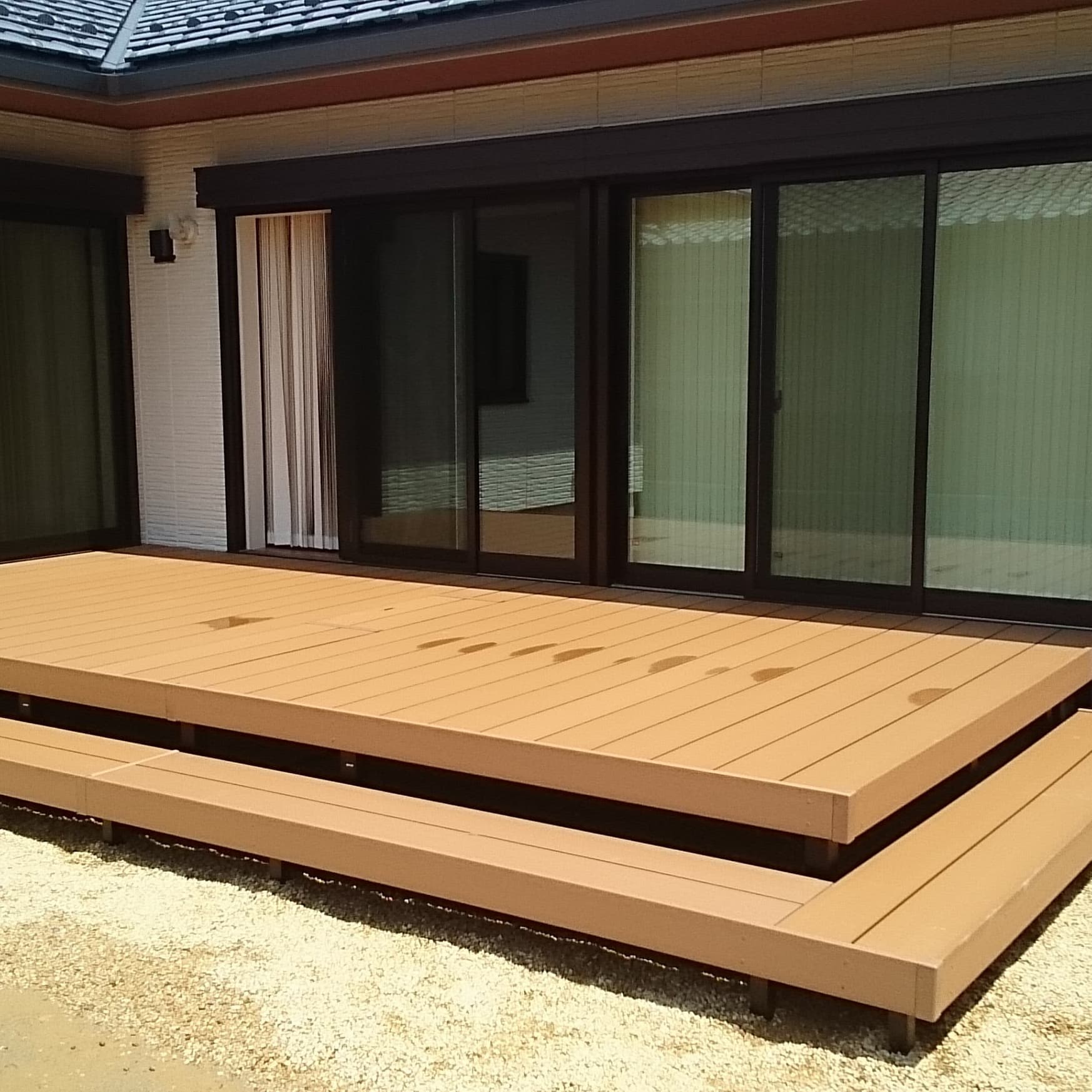 ウッドデッキ新設・修理 いなべ市 | いなべ市でエクステリア工事ならイズ美