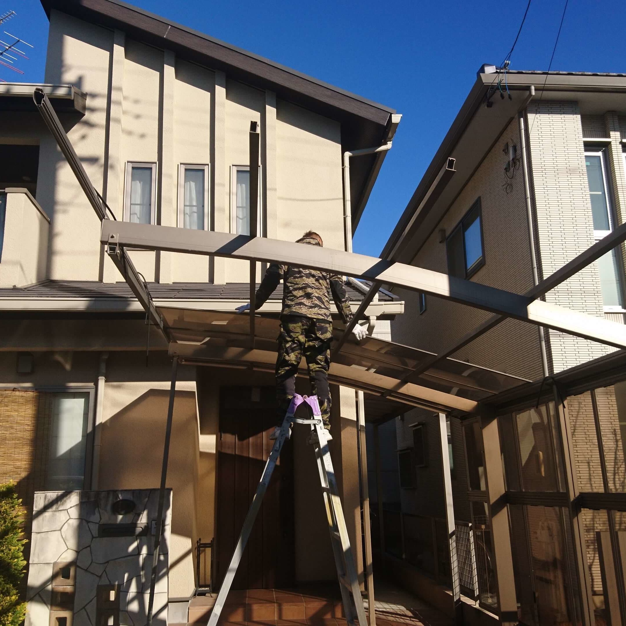 カーポート解体工事 いなべ市 | いなべ市でエクステリア工事ならイズ美