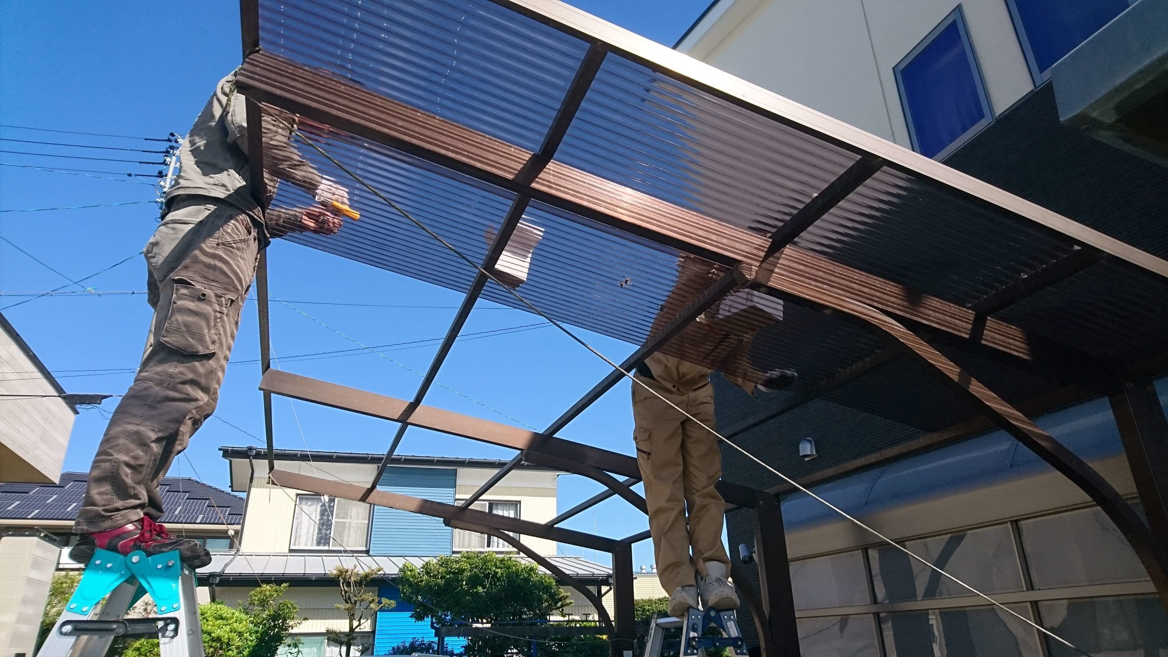 波板張替え いなべ市 | いなべ市でエクステリア工事ならイズ美