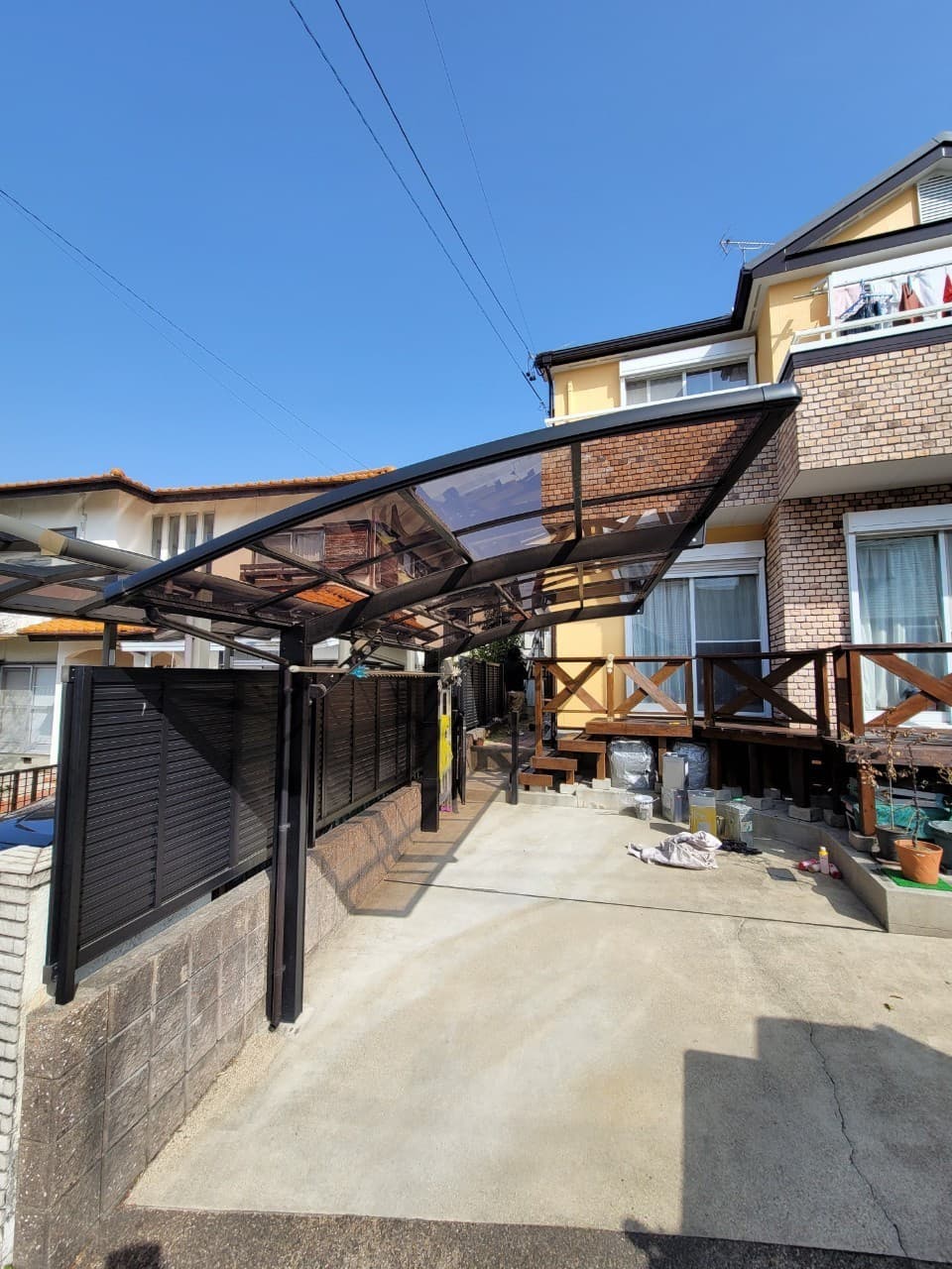 １台用カーポート設置 | いなべ市のエクステリア工事ならイズ美